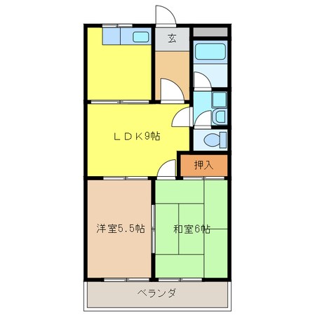 メリーモア高雄の物件間取画像